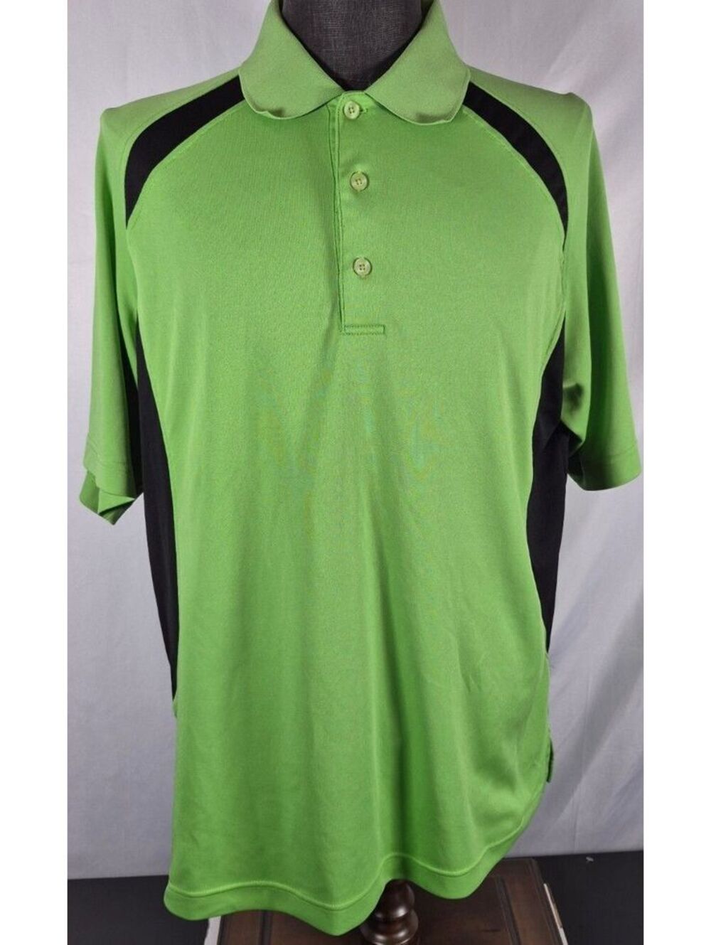 Monterey Club XL Green Black Performance Golf Polo Bucks Club
